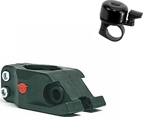 Hebie Fahrrad Adapter für Kugelkupplung F1 Fahrrad Anhängerkupplung inkl. 1 x Fahrradklingel