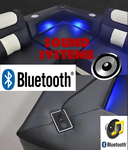 Ecksofa Wohnlandschaft mit LED-Beleuchtung - Moderne Ecksofa Wohnlandschaft, grau, mit integrierter LED-Beleuchtung und USB-Anschluss. Ideal für stilvolle Wohnzimmergestaltung und entspannte Abende. Bis zu 6 Sitzplätze, kein Montageaufwand.