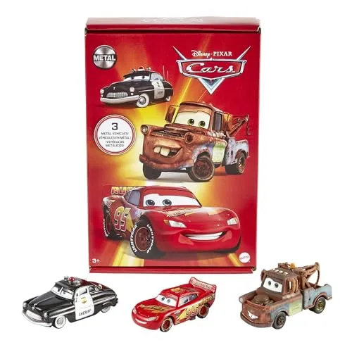 Mattel Disney Pixar Cars Radiator Springs 3er-Pack - Fahrzeuge & Rennwagen für Kinder, authentische Die-Cast-Fahrzeuge im Maßstab 1:55 für kreatives Spielvergnügen ab 3 Jahren.