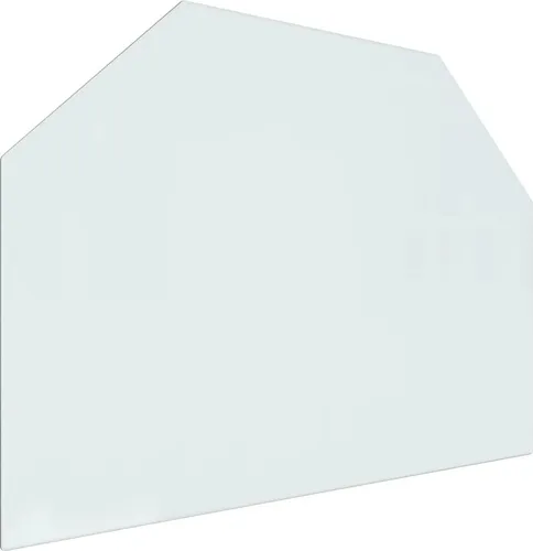 vidaXL Kaminofen Glasplatte Sechseck 80x60 cm - Aschesauger und Bodenschutz aus hochwertigem Hartglas, temperaturbeständig bis 200 °C, schützt Ihren Boden vor Beschädigungen und sorgt für eine elegante Optik.