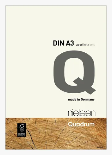 Nielsen Holz-Wechselrahmen Quadrum 29,7x42 cm - Moderner Hängerahmen aus Holz in Weiß, ideal für Fotos und Kunstwerke. Perfekte Größe 30x42 cm mit Klarglas für besten Schutz.