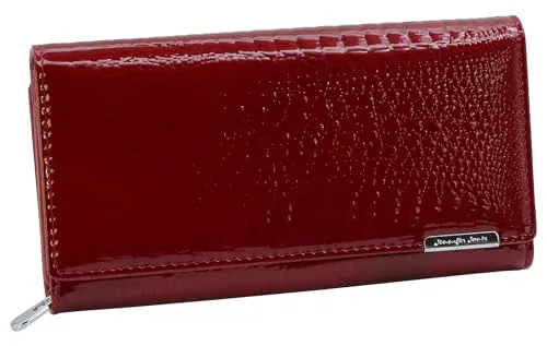 Jennifer Jones Damen Leder Geldbörse in rot von J JONES JENNIFER JONES