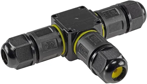 ChiliTec Kabelverbinder 3 Anschlüsse Wasserdicht 3-polig IP68 230V Verteilerdose für Kabel Ø 6-11mm Klemmanschluss