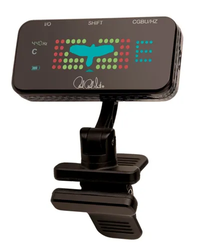 PRS Clip Tuner - Präzises Stimmgerät für Musiker - Stimmgeräte für Gitarren, Bässe und Ukulelen, mit rutschfester Klammer und 4 Tuning-Modi, inklusive USB-Ladefunktion für einfaches Aufladen.