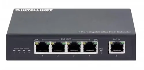 Intellinet 561617 Ultra Poe Extender Gigabit 4 Ports Schwarz