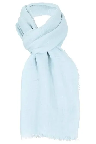malito - Damen Modeschal aus Viskose - leichter Schal Unifarben - dünnes Halstuch - weich & atmungsaktiv S604 - (Hellblau)