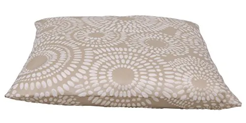 Kissenbezug 50x50 beige Retro Kreise Kissenhülle Dekokissen Sofakissen