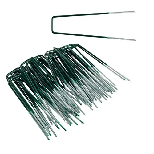 Produktbild ESTEXO Heringe Erdanker Bodenanker Zeltheringe Zeltnagel Erdnagel Unkrautvlies Gartenvlies Vlies Befestigung Anker (50 Stück/feuerverzinkt & pulverbeschichtet 150 x 30 mm)