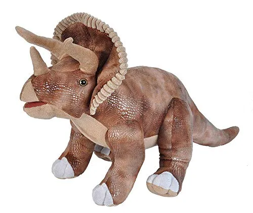 Wild Republic Triceratops Kuscheltier 63 cm - Nachhaltiges Dinosaurier-Stofftier mit umweltfreundlicher Füllung aus recycelten Wasserflaschen, perfekt als Geschenk für kleine Dino-Fans und sicher für Babys.