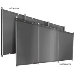 ANKO Planen Windschutz Windschutz Sichtschutz Camping aus LKW Plane, (LKW-Planenqualität) stabil m. Laschen & Ösen 400 cm x 140 cm