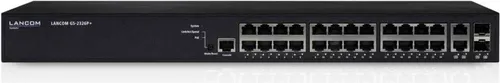 LANCOM 61481 GS-2326P+ - Managed Layer-2-Switch mit 24x GE POE Ports, energieeffizient mit 185W und zentraler Stromversorgung