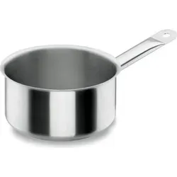 LACOR 50216 Stielkasserolle, flach 16 cm - Kasserolle aus hochwertigem Edelstahl, ideal für präzises Kochen und gleichmäßige Wärmeverteilung.