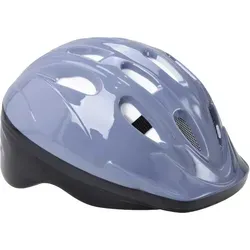 Kinder Fahrradhelm Grau glänzend Lüftungsschlitzen Kopfumfang 52–56 cm