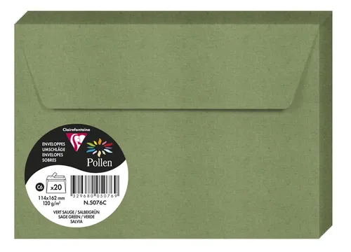 Briefumschläge Grün von Pollen by Clairefontaine