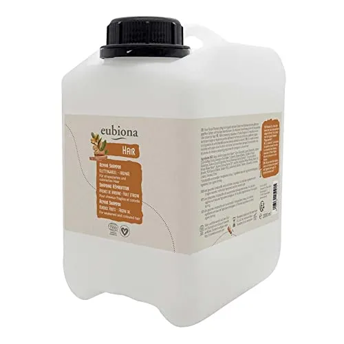 eubiona Haarshampoo Repair Shampoo mit Klettenwurzel & Arganöl 2l - Shampoos für strapaziertes Haar, mit Klettenwurzel zur Glättung und Arganöl für optimale Kopfhautpflege – ideal für tägliche Anwendung!