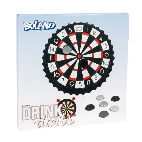 Satz Trinkspiel Drink & dart (Dartscheibe 25cm, 6 Bierkappen)
