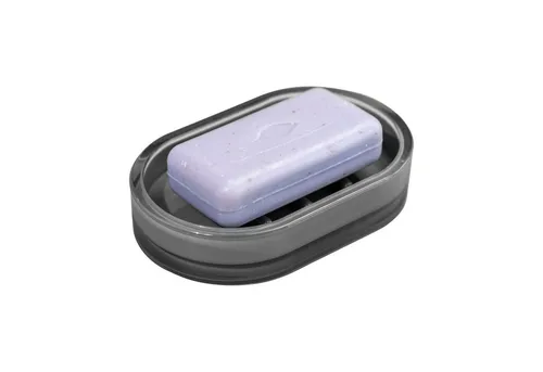 bremermann Bad-Serie Savona Seifenschale, Seifenhalter aus Kunststoff (Grau)