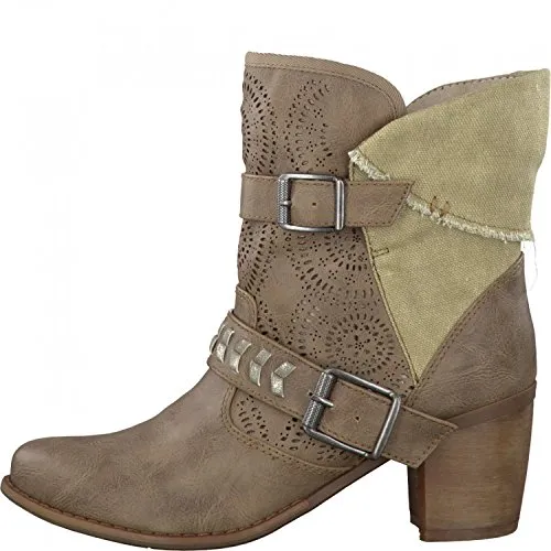 Tamaris Stiefelette Taupe Sand Beige 1-25316-24, Groesse:EUR 40