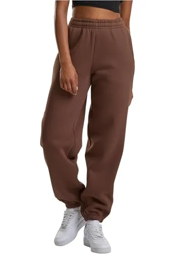 Urban Classics Ladies Fluffy Sweatpants chocolatebrown, S