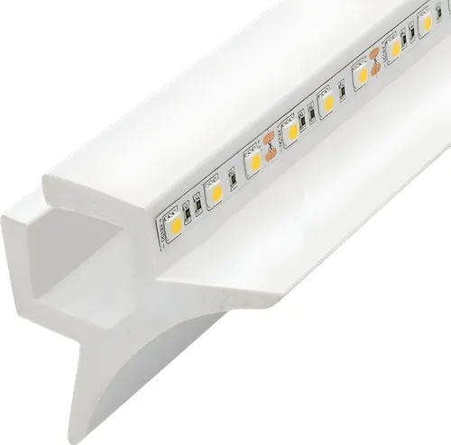 Produktbild Sockelleiste für 2 LED-Streifen 2m Bogen Weiß