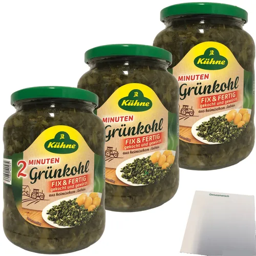 Kühne Grünkohl fix und fertig Der Schnelle 3er Pack 3x660g Glas usy Block