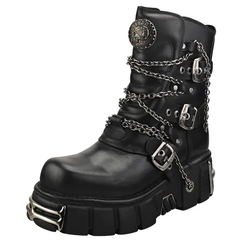 New Rock Straps And Chains Unisex Stiefel Plattform