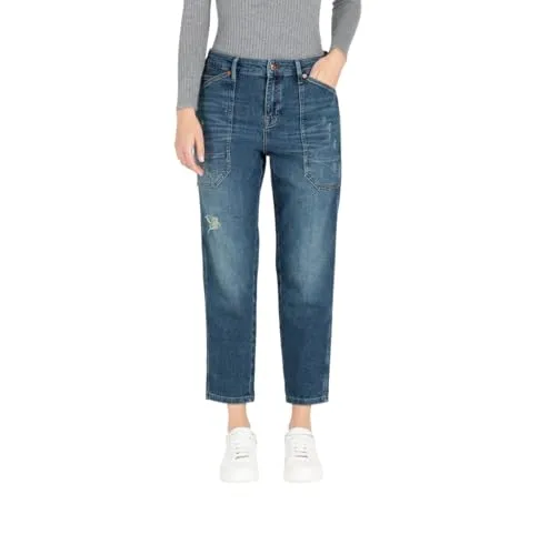 Mac Damen Jeans 0333l280390 Blau 44-ol - Jeans mit robustem 10oz Denim für optimale Haltbarkeit, kombiniert mit deutschem Größensystem für perfekten Sitz und höchsten Tragekomfort.