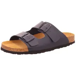 Longo Herren Pantoletten 2 Riemen Dunkelblau Größe 44 - Bequeme Pantoletten für Herren in Dunkelblau mit 2 Schnallen für optimale Anpassung. Ideal für entspannte Tage zu Hause oder unterwegs.