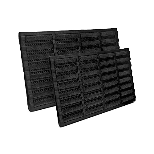 Entrando Fußabtreter Gummi Kokos Schwarz 45x75 cm – robuste Schmutzmatte außen für Terrasse, Werkstatt & Garage – wetterfeste Fußmatte rutschfest & langlebig