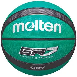 Molten Basketball BGR7-GK, indoor und outdoor, Größe 7, grün/schwarz, 650 Gramm, Trainingsball