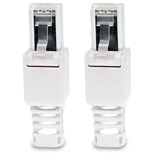 Stück Netzwerkstecker werkzeuglos CAT6A RJ45 LAN UTP Kabel Stecker ohne Werkzeug werkzeugfrei CAT6 CAT5 CAT7 Verlegekabel Patchkabel Netzwerkkabel Toolless Modular Plug Connector Crimpstecker 2