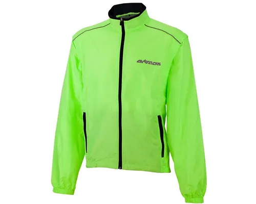 Airtracks Herren Fahrradjacke mit abnehmbaren Ärmeln - Winddicht & Wasserabweisend - Radsport-Jacken für Herren, multifunktionale und atmungsaktive Jacke, die sich einfach in eine Weste umwandeln lässt. Ideal für alle Wetterbedingungen mit reflektierenden Elementen für optimale Sichtbarkeit.