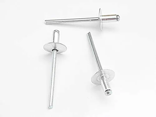 Großkopf Niete Aluminium AlMG 3,5 - 4,0 x 8,0 mm - Nieten, ideal für robuste Anwendungen, mit hoher Zug- und Scherbruchlast von 1500 N bzw. 1180 N, 500 Stück pro Packung, gefertigt in Deutschland.