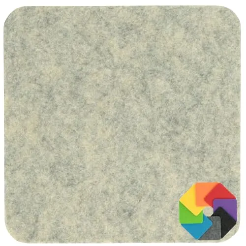 Design Filz Untersetzer eckig in beige von BIASTO