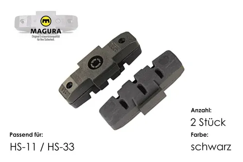 Magura Bremsbelag 2x original MAGURA Brems Beläge Brems Gummi Bremsklötze schwarz