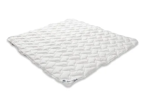 Badenia Bettcomfort Spannauflage Lavetta, 200 x 200 cm, weiß - Matratzenauflagen aus 100 % Baumwolle, waschbar bis 60 °C, ideal für Wasserbetten und sorgt für optimalen Schlafkomfort.