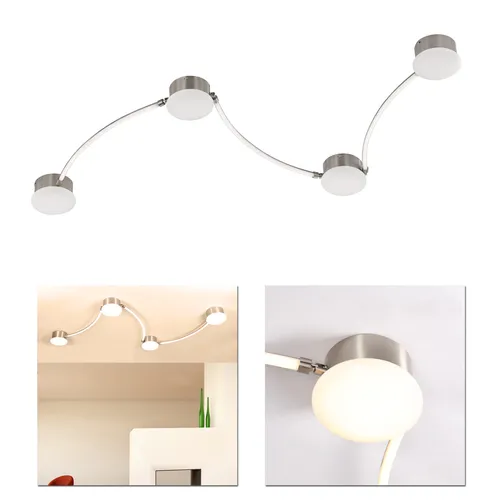 Moderne 4-flammige Deckenleuchte LED 28W - Stilvolle Deckenlampe für den Innenbereich mit 2200 Lumen und einer Lebensdauer von 20.000 Stunden – ideal für Wohnzimmer und Flur.