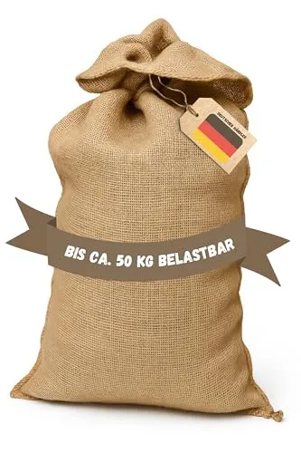 Samenshop24® 1 Stück, Premium Jutesäcke aus 100% Naturfaser, 110cm x 60cm, strapazierfähig, ökologisch, Kartoffelsack, Aufbewahrung Lagerung für Obst/Gemüse, Winterschutz, Deko uvm.