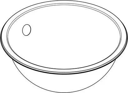 KWC Einlege- und Unterbaubecken RNDH300 aus Edelstahl aus der Linie Rondo, Farbe:Edelstahl matt geschliffen