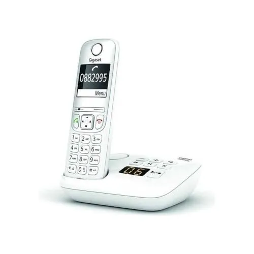 GIGASET Festnetztelefon AS690 A Weiß - Festnetztelefon mit 2 Zoll Display, Hintergrundbeleuchtung und monochromem Design – ideal für klare Kommunikation und einfache Handhabung.
