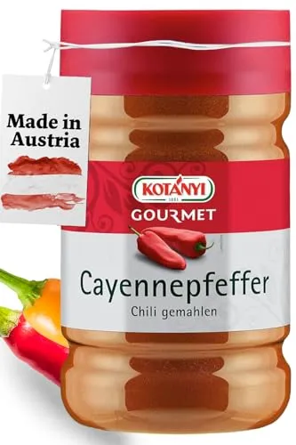 Kotanyi Cayennepfeffer gemahlen, 440 g - Kräftige Pfeffernote für Küche & Grill – für die Küche [Jetzt Kotányi Gewürze kaufen!]