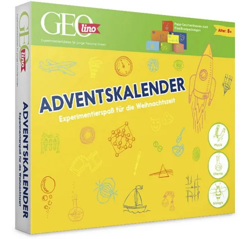 Franzis GEOlino Adventskalender (67070) - Adventskalender mit spannenden Experimenten und Rätseln für neugierige Kinder, fördert spielerisch das Wissen über Natur und Technik.