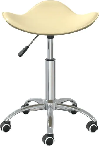 vidaXL Bürostuhl Creme Kunstleder in beige von vidaXL