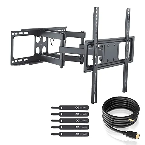 TV Wandhalterung für 32-55 Zoll – Schwenkbar & Neigbar - TV-Wandhalterung für 32-55 Zoll Fernseher, schwenkbar und neigbar für optimalen Blickwinkel. Robust, sicher und einfach zu installieren, inklusive HDMI Kabel und Kabelbinder.