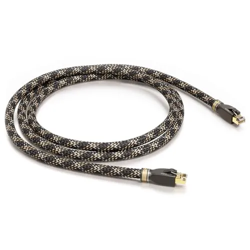 Viablue EP-7 Silver RJ-45 CAT6A Netzwerkkabel - Hochwertiges 1m Netzwerkkabel mit versilberten Litzen für optimale Signalübertragung und hohe Datenraten, ideal für anspruchsvolle Netzwerkverbindungen.