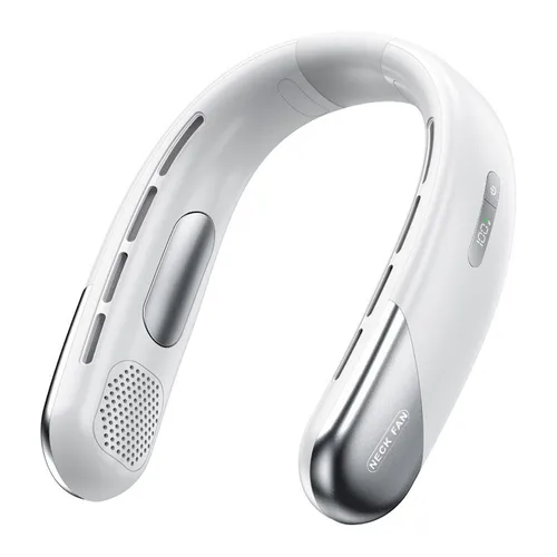 Mini USB-Ventilator Tragbarer Halsventilator mit LED-Anzeige - Erleben Sie 360° Kühlung mit unserem tragbaren Nackenventilator. 5 Geschwindigkeitsmodi bieten individuellen Komfort, während der leistungsstarke 3000mAh Akku für bis zu 24 Stunden Nutzung sorgt. Ideal für Reisen und Sport.