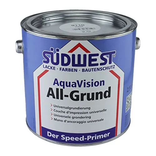 SÜDWEST AquaVision All-Grund Grundierung 2,5 Liter Silbergrau