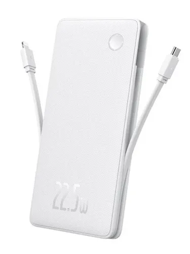 Baseus Powerbank P10067501213-00, 10.000 mAh, 22,5 W, Weiß