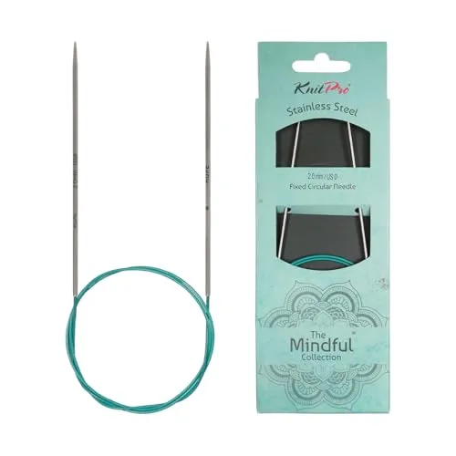 KnitPro 36091 Rundstricknadel Mindful 2,00 mm englisch, Blaugrün, 2 mm, 80 cm