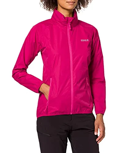 PRO-X ELEMENTS Packable Bike Funktionsjacke LADY - Cherry Rot 46 - Funktionsjacke für Damen, leicht und wasserdicht. Ideal für Radfahrer, die bei jedem Wetter aktiv bleiben wollen. Klein verpackbar, atmungsaktiv und mit reflektierenden Elementen für Sicherheit.